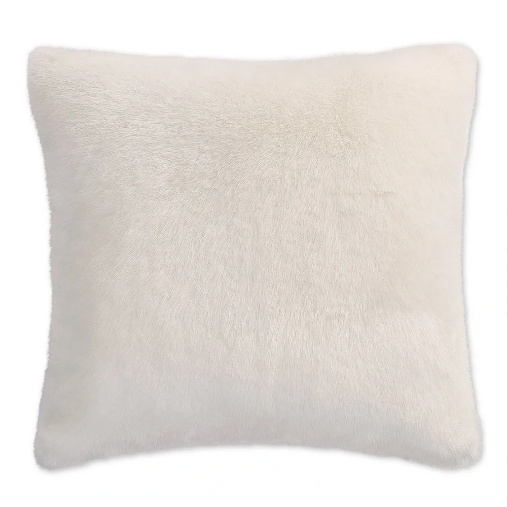 NWT Lucky Brand Faux Fur Ivory European Sham